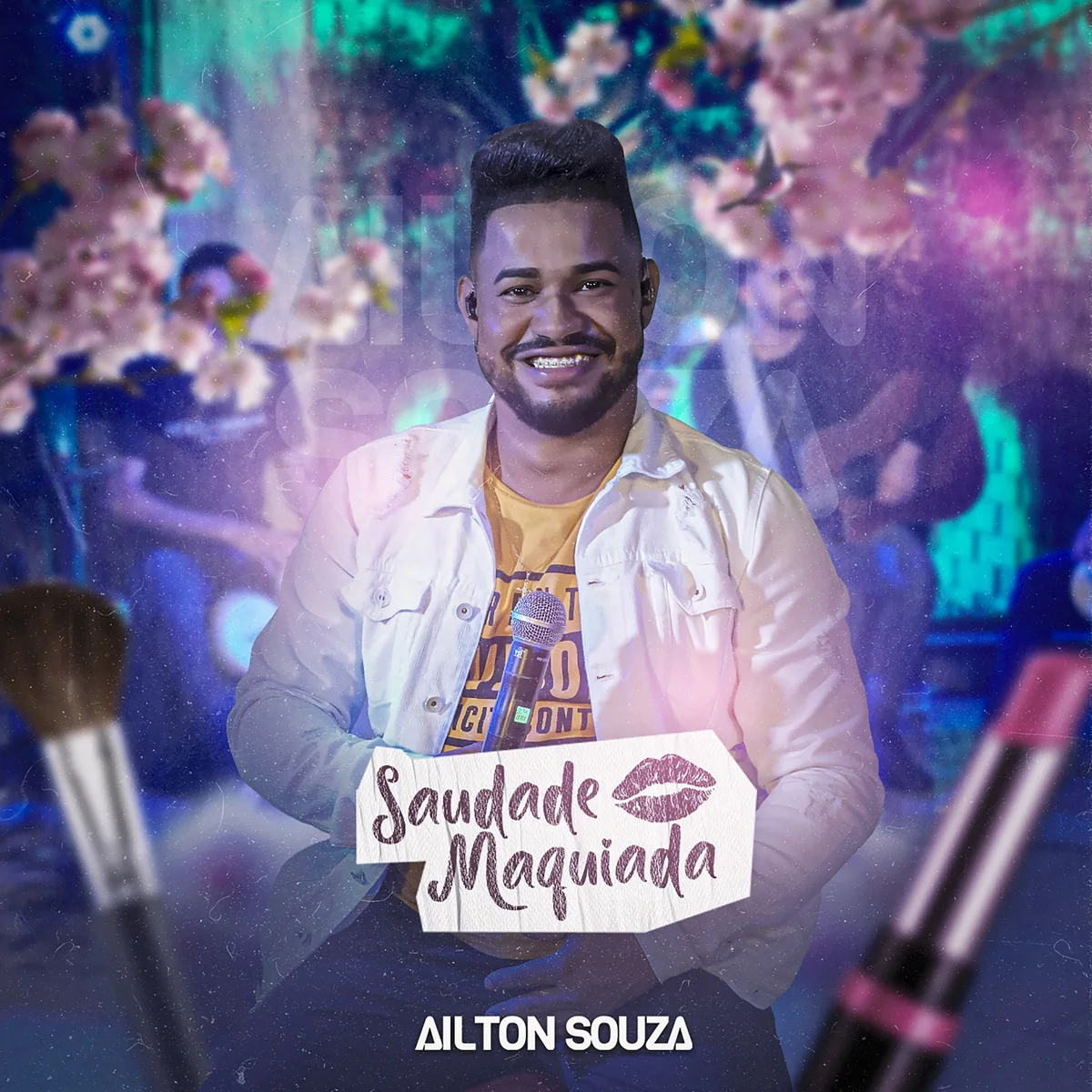Capa do single Saudade Maquiada, de Ailton Souza